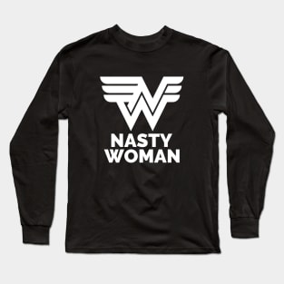 nasty woman white Long Sleeve T-Shirt